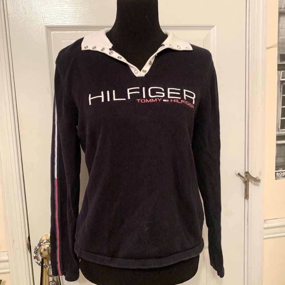 Tommy Hilfiger Navy Blue Collared Shirt